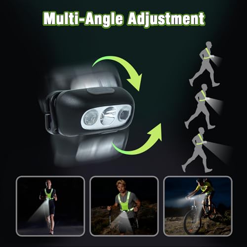 Gesture Sensing Running Light Reflective Vest with Pouch (Green) - color: green