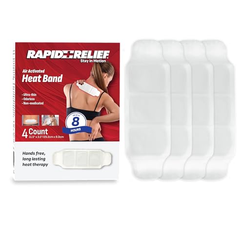 Rapid Relief Air-Activated Heat Bands for Neck and Shoulder, 4 Count - size: 4 Count