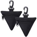 2 Packs Tactical EDC Pouches Compact Mini Military Molle Utility Pouch Accessories Organizer Bags Coin Purse Keychain Pockets Credit Card Holder for Waist Pack - color: 2 Pack Triangle Black