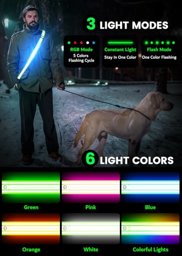 Ylzzrs LED Reflective Belt Sash Walking Gear,Safety Lights for Walkers at Night,High Visibility Safety Rechargeable Reflective Running Gear for Men Women Kids Night Dog Walking Gear - color: Colorful lights