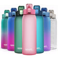 Opard Zip 30oz Plastic Water Bottle Dishwasher Safe, Leakproof Flip-Top Lid, BPA Free Tritan, Wide Mouth Reusable Sports Water Bottle for Gym Hiking Commuting Outdoor Travel and School - color: Sakura Pink, style: 30 Ounces