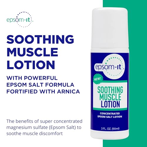 EPSOM-IT Soothing Muscle Roll On Magnesium Lotion, Epsom Salt, Arnica, 2 Pk - size: 3 Fl Oz (Pack of 2)