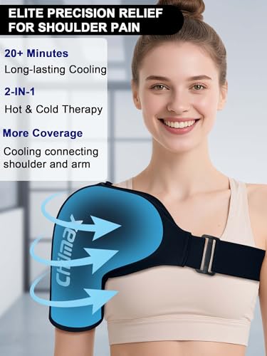 Shoulder Ice Pack Wrap for Rotator Cuff Cold Therapy Brace - color: X-large Black