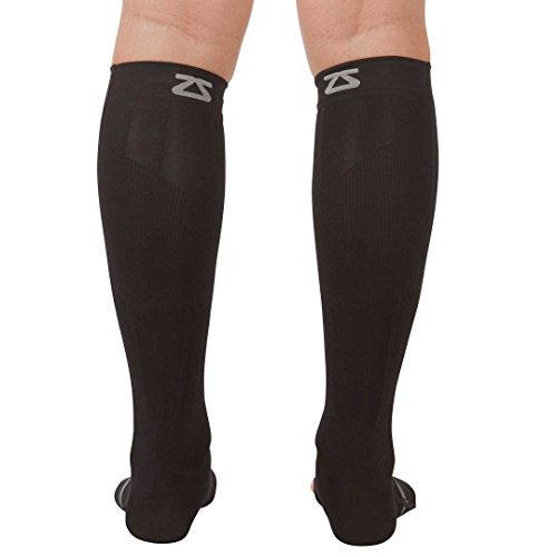 Zensah Ankle/Calf Compression Sleeves- Toeless Socks for Circulation, Swelling for Men and Women