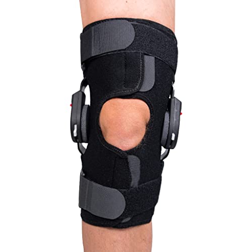 Condylar Hinged Knee Brace for Ligament Injury (Large- Short) - size: Large, style: Rally Rom Short