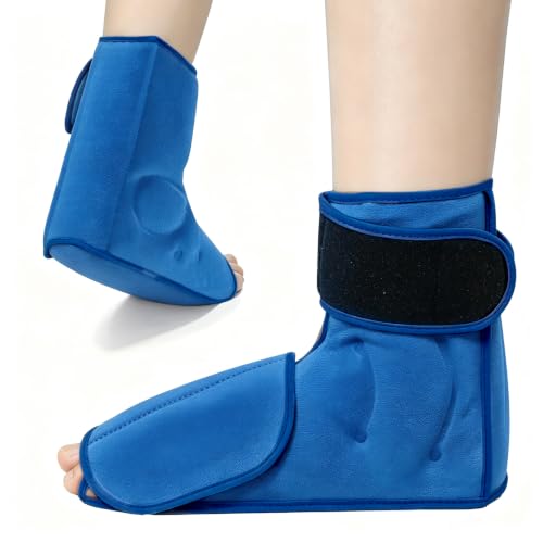 Ankle Ice Pack Wrap, Heel Ice Pack Wrap for Plantar Fasciitis Relief - color: Blue, size: Large