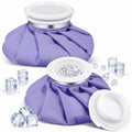 Honoson Reusable Ice Bags for Injuries 2 Pack, 6” Hot & Cold Ice Packs, Leak Proof Cold Compress for Pain Relief, Swelling, Sprains, Headache, Fever & Summer Cooling Relief, Toothache(Purple) - color: Purple