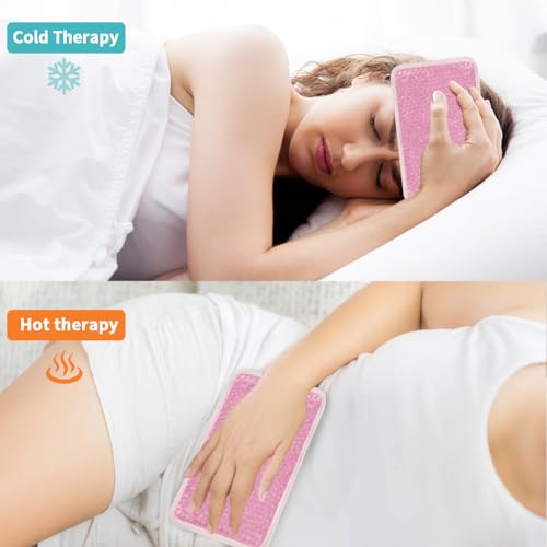 Ice Packs for Injuries Reusable, Hot & Cold Therapy - style: Rectangle - Pink