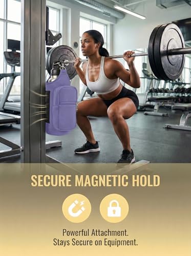 RICHEN Magnetic Gym Bag,Magnets Gym Water Bottle Bag Carrier Holder with Pockets & Strap Fit for 18 to 40 oz Owala Hydro Flask Yeti, Gym Accessories for Men Women,Walking, Hiking - color: Lavender