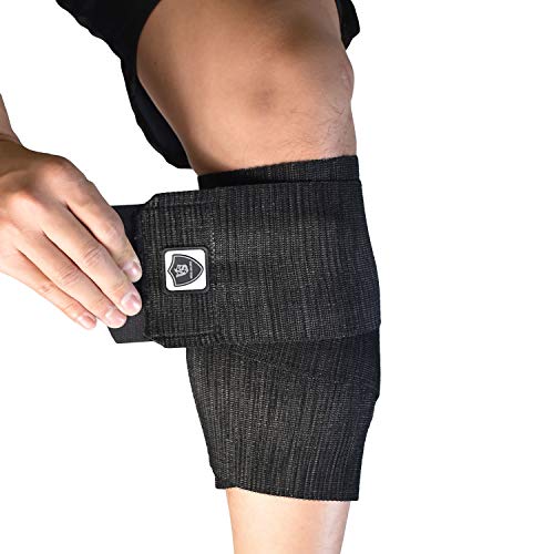 Vital Salveo Germanium Elastic Breathable Calf Wrap – Adjustable Support for Alleviating Muscle Strain and Stiffness – Daily Wear, Sports Support (1 PC)/4"* 61" - size: Calf 4"61"(1PC)