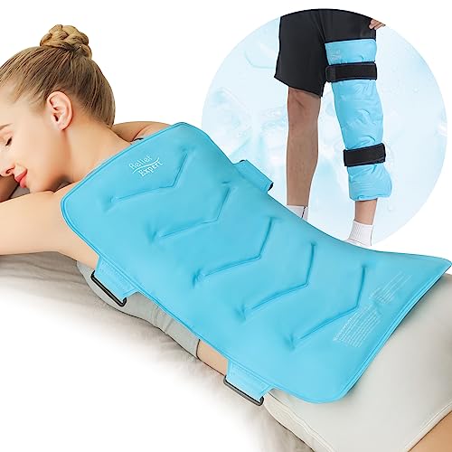 Relief Expert XXL Full Back Ice Pack Wrap, (13”x21”) - Reusable Ice Wrap for Back Discomfort and Musclar Fatigue- Cold Compress Therapy Gel Cold Pack for Full Body, Hip Leg - Blue