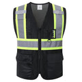 Reflective Safety Vest for Men Women,EK178,Black,XL - color: Black, size: X-Large