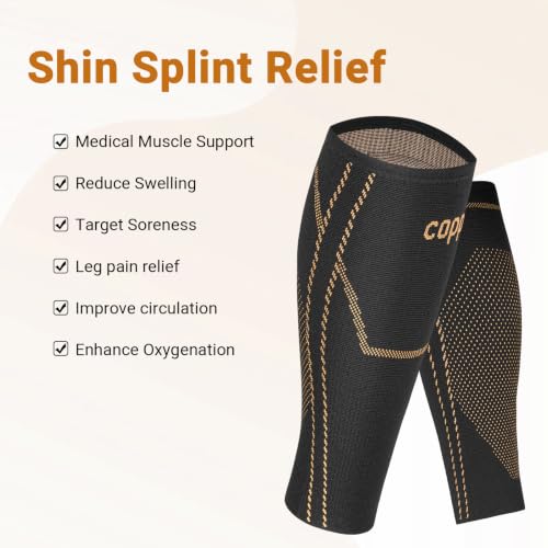 Copper Calf Compressions Sleeve for Men & Women-Shin Splints Relief