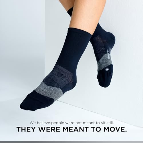 Feetures Elite Light Cushion Mini Crew Sock - color: New Black (1 Pair), size: X-Large