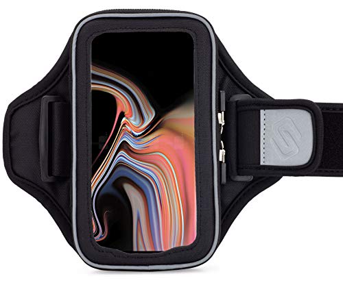 Sporteer Velocity V8 Running Armband - Fits Large Cases - Slim No-Bounce Holder for iPhone 17/16/15 Pro Max & Plus, Galaxy S26+/S25+, Pixel 10 Pro XL - Large-Format Modular Fitness Case - size: M/L Straps