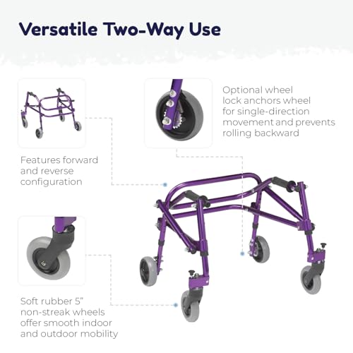Inspired by Drive Nimbo 2G Posterior Walker, Castle Red, XS - color: Castle Red, size: X-Small (Pack of 1)