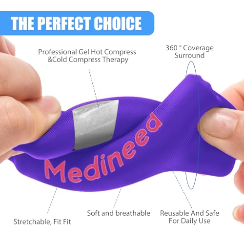 Medineed 2PCS Finger Gel Ice Pack Sleeves,Cold Therapy for Injuries,Purple - color: Purple