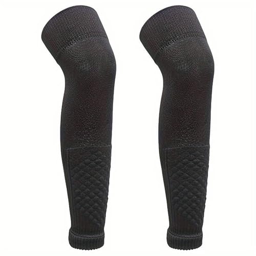COUVER Unisex Long Leg Compression Sleeves - color: Black - Overknee, size: Medium