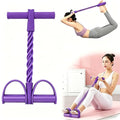 Multi-Function Tension Rope Band & Pedal Puller Resistance Band, 6-Tube Elastic Yoga Pedal Puller Resistance Band, for Abdomen/Waist/Arm/Leg Stretching Slimming Training - color: Purple-6 tube
