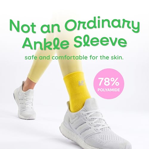 LP 116XT Target Compression Ankle Brace Sleeve for Men & Women - color: Yellow, size: Large