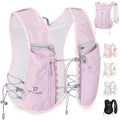 BECOJADDE 5L Running Vest for Women, Hydration Backpack Lightweight & Breathable for Trail Running, Marathon, Hiking, Cycling - color: Purple