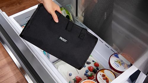 PackIt Freezable Grocery Tote 13 L Capacity, Black - color: Black