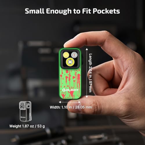 OLIGHT Oclip Pro Rechargeable EDC Clip-on Flashlight, Zombie Green - color: Zombie Green