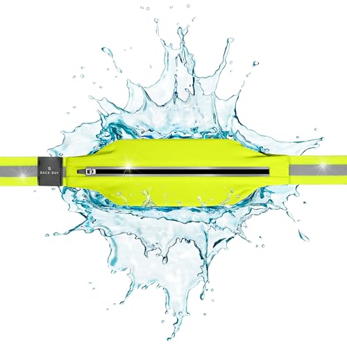 No-Bounce Slim & Secure Running Belt, Fits ALL Phones, Keys, Cards, Gels - color: 1. Yellow