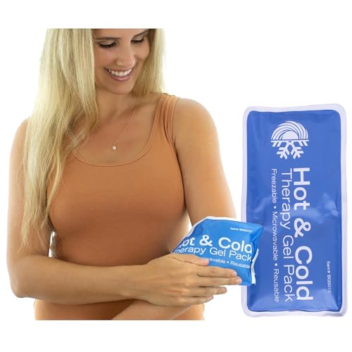Roscoe Medical Gel Soft Flexible Ice Packs for Injuries, Reusable Freezer Hot and Cold Pack, Cold Compress & Cooling Gel Pad for Shoulder, Hip, Leg, Arm, Ankle & Foot Injury, 5 x 10 Inches, Small - size: Small, 5" x 10"