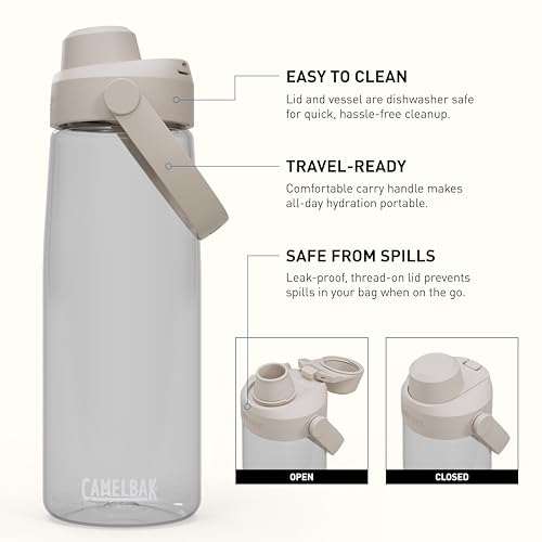 CamelBak Thrive Chug Water Bottle, High Flow Lid Design for Quick Everyday Hydration and Active Use, 25oz, Clear - color: Clear, size: 25 Ounces