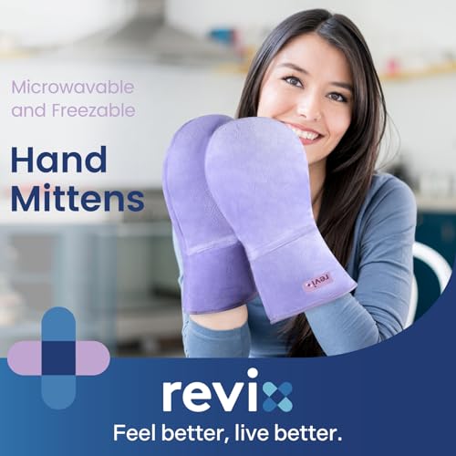 REVIX Microwave Heating Mittens for Hands, Moist Heat Hand Warmers, Purple - color: Orchid