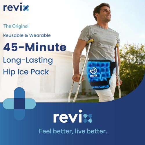 REVIX Hip Ice Pack Wrap for Sciatica & Hip Replacement, 45-Min Cold Therapy