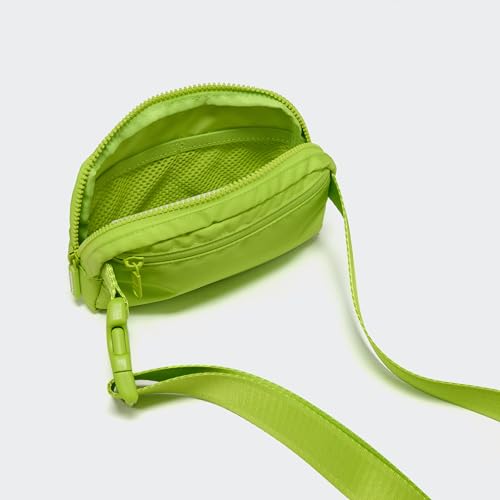 Pander Nylon Fanny Pack for Women, Two-Way Zipper Crossbody Bag - color: Grape Green