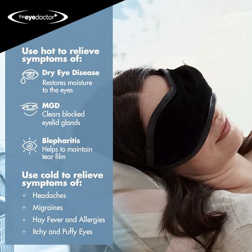 The Eye Doctor Hot Compress for Eye - Helps Dry Eye & Blepharitis - Reusable Eye Mask - Heated Eye Mask for Dry Eyes - Warm Compress for Dry Eyes - Heated Eye Mask for Stye - style: Hot & Cold Compress