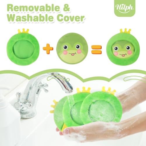 Hilph Kids Ice Packs, 3 Cute Frog Ice Packs with Cover & Handheld Straps - style: D-3 Sleeve Frogs