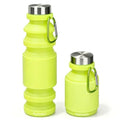 Nefeeko Collapsible Water Bottle, Reuseable BPA Free Silicone Water Bottles - color: Green-18oz