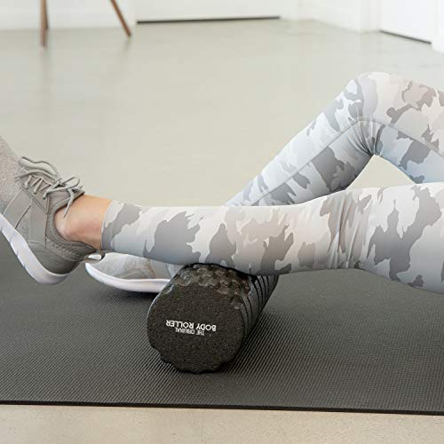 The Original Body Roller - High Density Foam Roller Massager for Deep Tissue Massage of the Back and Leg Muscles - Self Myofascial Release of Painful Trigger Point Muscle Adhesions (Black) - color: Black