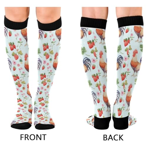 Wusikd Cute Penguin Compression Socks for Women and Men Circulation Long Socks for Athletic Running 1 - color: Multi 35