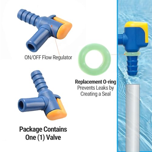 4 Pack Replacement Bite Valve Mouthpiece with Shutoff Valve & Tube O-Ring, Universal Hydration Bladder Mouthpiece Fit Most Water Backpack Hydration Pack Brands - color: Blue