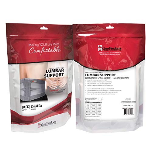 Lumbar Back Brace with Heat Therapy for Lower Back Pain Support, 2XL - size: 2Xlarge