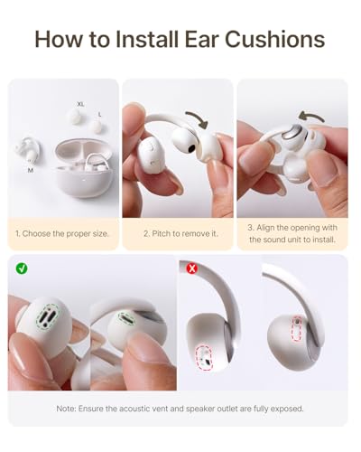 Baseus Bowie MC2 Open Ear Clip On Earbuds, CloudComfort 2.0 Wrap-Around Design, LDAC Hi-Res Audio, Bluetooth 6.0, 55H Playtime, 4-Mic AI Clear Call, IP67 Waterproof for Running Gym Workouts - color: White