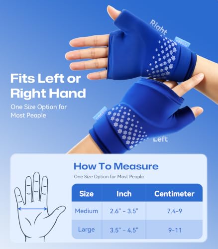Thumb & Wrist Hot Cold Ice Pack Wrap, Fits Either Hand, Size M - size: M