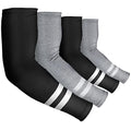 Geyoga 4 Pairs Arm Sleeves for Men Women - color: Black, Gray