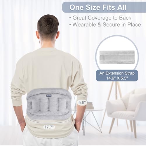 SuzziPad Microwave Heating Pad for Back & Lumbar Discomfort, Grey - color: Gray