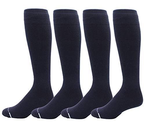 Dr. Motion 4 Pairs Compression Socks for Men, Knee High - color: Pack-navy