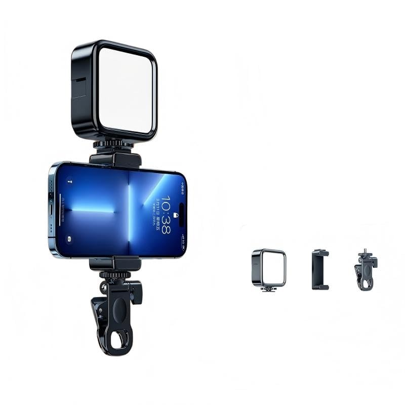 2000mAh RGB LED Video Light 3000-6000K+CRI95 Rechargeable Camera Light, 3 Cold Shoe Mount for DSLR/GoPro/Phone, Vlog Filming TikTok Live & Photography - size: RGB RGB Light+Clip+Phone Clip