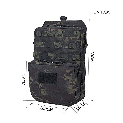 EXCELLENT ELITE SPANKER Tactical MOLLE Hydration Pack for 3L Water Bladder - color: Multcam Black