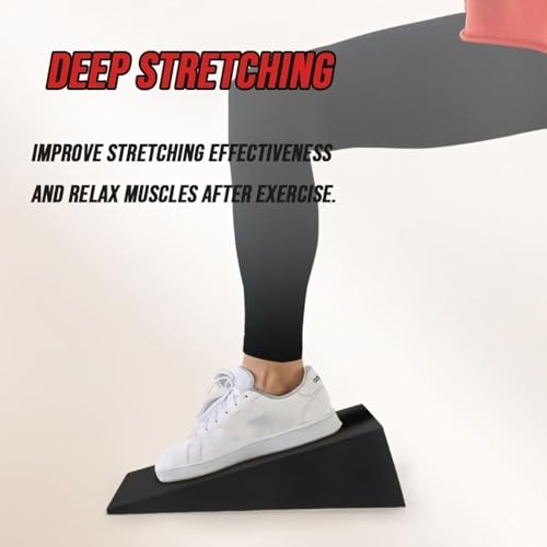 1 Pair Yoga Wedge- Adjustable Incline Board for Calf Stretching & Stability Training,EVA Foam Leg Recovery Slant Board - color: M