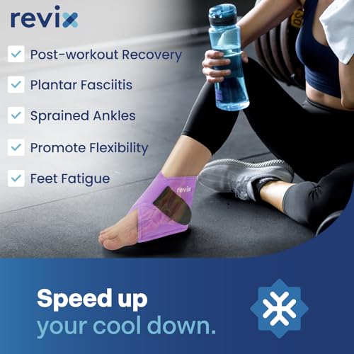 REVIX Foot Ice Pack Wrap, All-in-One Wearable Design, Purple - style: Purple-1 Pack