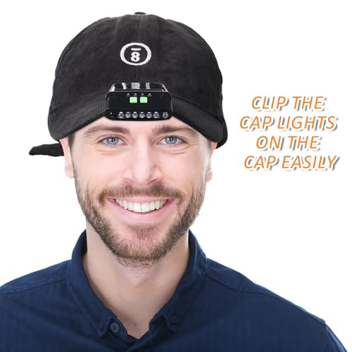 Mudder LED Hat Clip Light, Cap Lights - color: Black